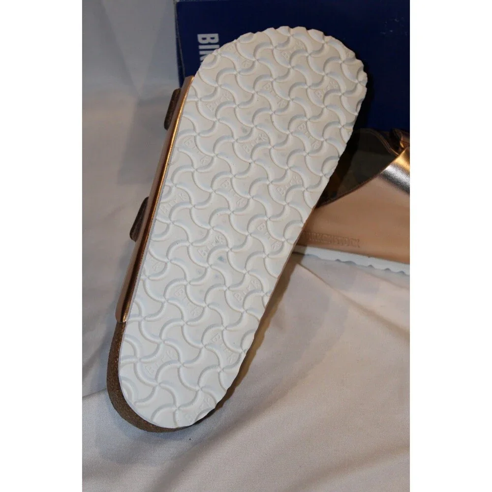 Birkenstock Arizona Buckle Narrow‎ Fit Birko Flor Sandals COPPER EU 37 US 6-6.5